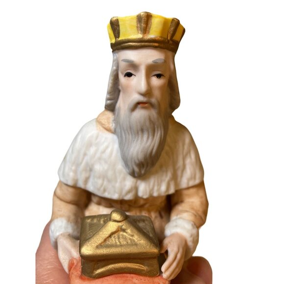 Homco 5603 CERAMIC CHRISTMAS NATIVITY Kneeling WISEMAN REPLACEMENT - Picture 2 of 12